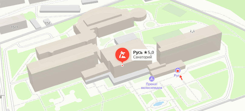Санаторно-Курортный комплекс «Русь» на карте 