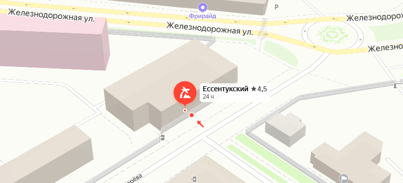 Санаторий «ЦВС Ессентукский» на карте 