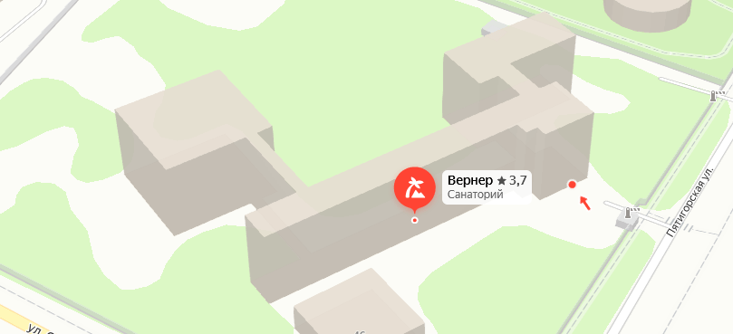 Санаторий «Вернер» на карте 