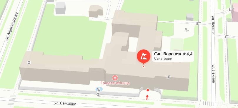 Санаторий «Воронеж» на карте 