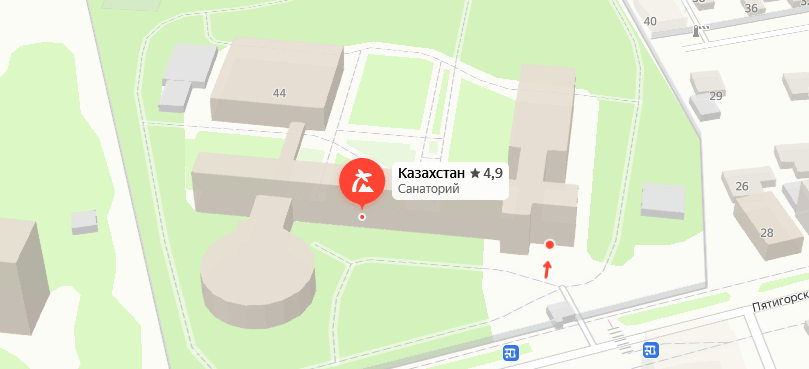 Санаторий «Казахстан» на карте 