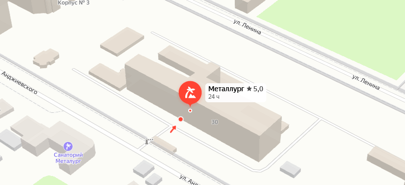 Санаторий «Металлург» на карте 