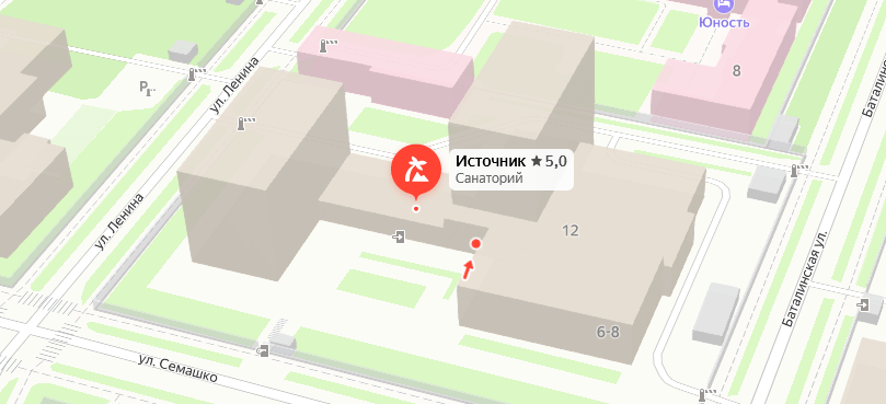 Санаторий «Источник» на карте 
